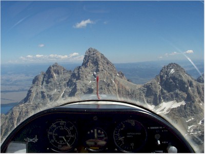 The Grand Teton from the front seat of a glider - Driggs Idaho