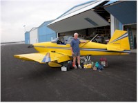 Loading the plane for the trip